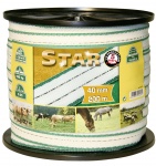 Vodič páska STAR  bílá/zelená - 40mm x 200m