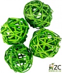 Dekorace - Lata Ball 4 cm - zelený 4 ks