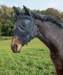 Maska proti hmyzu pro koně s ochrannou síťkou
