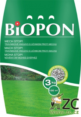 BOPON - trávníkové hnojivo proti mechu 3 kg 