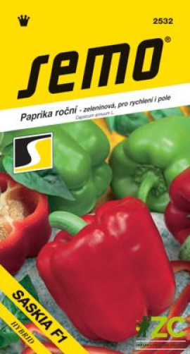 Paprika zel. sladká  - SASKIA F1 kápie