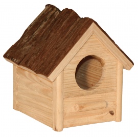 Domeček pro hlodavce, dřevo, 14x12x13cm